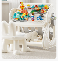 Table de construction pliante multifonctionnelle en plastique pour enfants pour l'étude éducative et le jeu de peinture