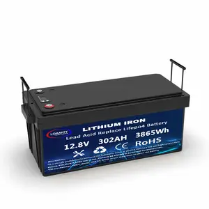 12V 300ah Lithium-Ionbatterij 12.8V Lithium-Ijzerfosfaatpakket Lfp-Batterijpakket