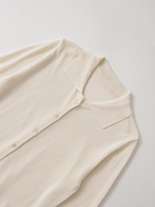 <span class=keywords><strong>Cardigan</strong></span> Casual da Donna in Maglia, Colore <span class=keywords><strong>Beige</strong></span>, Collo Rovesciato, Bottoni, Maniche Lunghe - Product Image 3