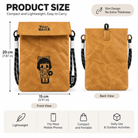 Sac à bandoulière pour téléphone en Tyvek, léger et compact ; un organiseur portable, une pochette pour téléphone ou un mini sac de voyage à porter autour du cou.
