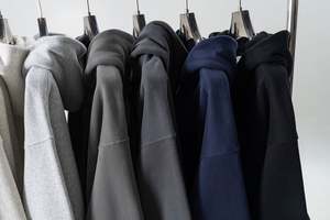 Yingling Oversized Cotton Hoodie 345Gsm Zip Plain No Drawstring Zipup Hoodie Screen Print Cropped Hoodie Men - Product Image 6