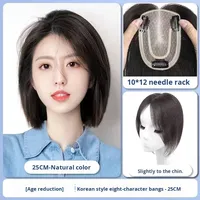 Base en soie tissée à la main pour femmes postiche en forme de U véritable topper de cheveux avec style naturel dentelle transparente style perruque attachée à la main