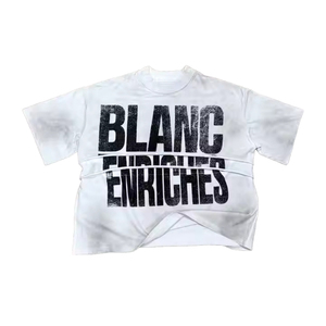 <span class=keywords><strong>T</strong></span>-shirts personnalisés 100% coton épais délavés au soleil et à l'acide, impression sérigraphique OEM, effet vieilli, coupe oversize et courte pour hommes - Product Image 1