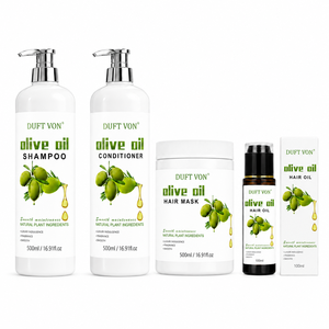 Ensemble de soins capillaires à l'huile d'<span class=keywords><strong>olive</strong></span> naturelle pour cheveux afro-texturés, shampooing hydratant en profondeur, après-shampoing, huile essentielle, soin nourrissant en profondeur, brillance - Product Image 6