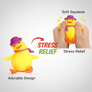 Juguete de Peluche Pato Feliz, Juguete Antiestrés con Función de Recuperación Lenta - Estatua de Pato Suave para Aliviar el Estrés en la Oficina - Product Image 2