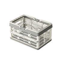 Panier de courses pliable rectangulaire en plastique, fabriqué directement par le producteur, pour l'épicerie, le supermarché et les pique-niques