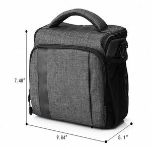 Sac à bandoulière compact pour appareil photo reflex numérique BSCI avec housse de pluie imperméable, gris - Product Image 6
