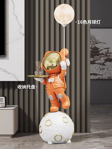 Estatua de Resina de Astronauta Aterrizando - Juguete Artístico Pintado a Mano, Decoración para el Hogar, Mueble de TV, Sofá, Regalo de Inauguración, Hotel, Club - Product Image 4
