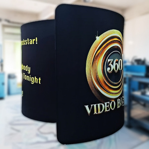 Xách tay tùy chỉnh thiết kế bên Thiết bị thay đổi LED Backdrop nhôm căng thẳng vải 360 Photo Booth bao vây - Product Image 2