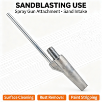 Born Machinery BV-MINI-3 Buse d'aspiration de sable en métal moulé, longueur 230 mm, entrée 12 mm, sortie 16 mm, aspiration Venturi pour sablage