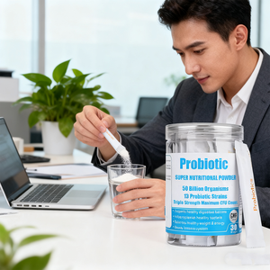 Superfood Probióticos a base de plantas Pérdida de peso Prebiótico orgánico y mezcla de probióticos Suplemento de fibra y enzima en polvo - Product Image 6