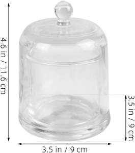 Transparent Simple 220Ml <b>Glass</b> Small Candle Jar <b>Dome</b> With <b>Glass</b> Lid - Product Image 5