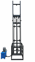 Monte-charge hydraulique CE OEM pour entrepôt, élévateur de marchandises durable à rail de guidage, capacité 500 kg, hauteur de levage 3m-9m
