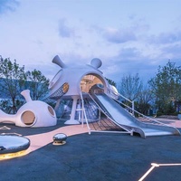 Toboggan en spirale extérieur moderne en acier inoxydable facile à nettoyer avec garantie de 5 ans pour les aires de jeux pour enfants, les appartements et la cuisine