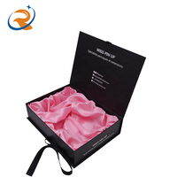 Boîte cadeau de luxe personnalisée avec logo pour vêtements, maillots de bain, robes, pantalons, perruques, extensions capillaires, avec ruban et satin