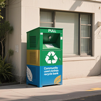 Seau de rangement pour vêtements et chaussures de plein air Centre de dons caritatifs en acier Bacs de recyclage pour les livres et les vêtements