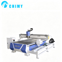 Machine de gravure CNC 4 axes à table sous vide 1325 pour le traitement du bois massif, avec gravure à plat et rotative
