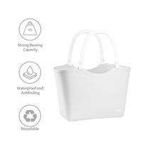 Panier de rangement en plastique multifonctionnel de haute qualité, poignées de compression, carré, cuisine, salle de bain, camping, fabriqué en PC durable