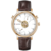Montre mécanique multifonctionnelle unique et innovante avec boîtier à engrenages lisse et mouvement de boîte de vitesses intégré
