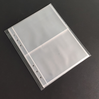 Pochettes transparentes en PVC/PP à 4 compartiments pour cartes photo, pages de classeur A5 à feuilles mobiles