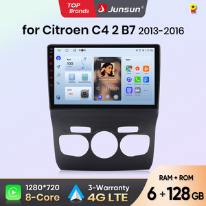 Autoradio GPS Android Junsun V1 Pro pour Citroën <span class=keywords><strong>C4</strong></span> C4L 2013-2017, Lecteur Multimédia 2 Din avec Android Auto et CarPlay - Product Image 1