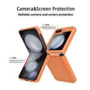 เคสโทรศัพท์แบบพับได้ Samsung Z Flip 5 ลายสี่เหลี่ยม ดีไซน์มินิมอล ป้องกันการตกกระแทก สำหรับการจัดหาสินค้าข้ามพรมแดน - Product Image 3