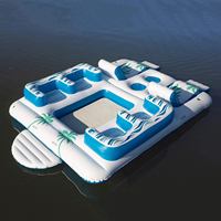 Canapé gonflable île d'eau gonflable bateau radeau plate-forme île flottante gonflable piscine flotteur barre d'eau île flottante