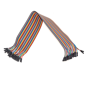 สายจัมเปอร์สำหรับบอร์ดทดลอง OKY0072 ขนาด 40 ซม. 40 พิน แบบ F-F สำหรับ Arduino Raspberry Pi การพัฒนาและสร้างต้นแบบ - Product Image 1