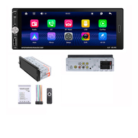 Autoradio Android 1 Din avec écran tactile IPS de 6,9 pouces, CarPlay, Android Auto, navigation GPS, radio FM, Mirror Link, DVR