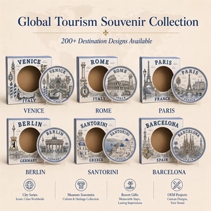 Plato Decorativo de Cerámica con Diseño de <span class=keywords><strong>la</strong></span> Estatua del Campanile de Venecia, Italia, con Caja, Personalizable, OEM, ODM, Venta al Por Mayor - Product Image 5