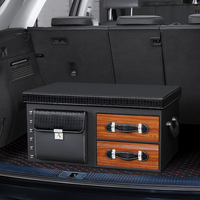 Organisateur de coffre de voiture personnalisé OEM ODM, boîte de rangement en cuir avec logo personnalisé, vente en gros, fabricant direct d'usine, marque privée, en vrac