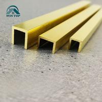 Profilés en laiton en forme de U de qualité supérieure pour la décoration des bords des sols et des murs, profilés en cuivre pour carrelage, OEM/ODM