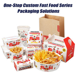 Caja de Papel Personalizada con Relieve para Comida Rápida, Pollo Frito, Hamburguesas, Pescado, Patatas Fritas y Aperitivos Callejeros, Hecha con Papel Reciclado y Sostenible - Product Image 2
