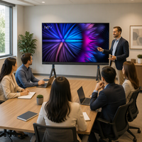 Écran LED P1.25 de qualité supérieure, machine tout-en-un, cadre fin, angle de vision large 16:9, écran intelligent pour salle de conférence, montage mural
