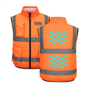 <span class=keywords><strong>Gilet</strong></span> rafraîchissant pour homme avec fermeture éclair et ventilateur, respirant, 100% polyester, réfléchissant, sans manches, veste de travail d'extérieur, logo personnalisé - Product Image 1