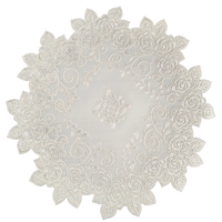 Set de table rond en PVC doré métallisé, design classique, écologique, résistant à la chaleur et à l'eau, pour la décoration de table à manger