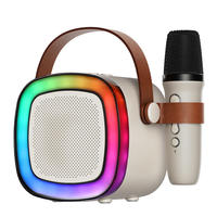 Livraison Rapide Mini Enceinte Karaoké Portable avec Microphone Audio Intégré, Enceinte Sans Fil pour Karaoké à Domicile