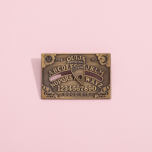 Vintage Rotating Unique Retro Brooch Horror Charm OUIJA Metal Badge Personalized Letter Label Pin Witchcraft Divination Board - Product Image 3