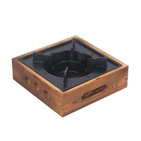 Réchaud à alcool portable carré moderne, écologique, mini-gril de table à bois pour la cuisson domestique, idéal pour les ragoûts et les hot pots.