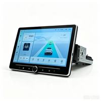 Autoradio Android 2 Din avec écran rotatif de 10 pouces, 4 Go de RAM, 64 Go de ROM, GPS, DSP, radios BT FM pour voitures, multimédia vidéo