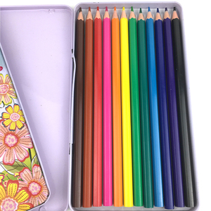 Mejor venta 12pcs Hexagonal arte <span class=keywords><strong>dibujo</strong></span> de pintura de Color de lápiz de Color en caja de lata - Product Image 5