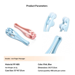 Masseur multifonction à double rouleau portatif pour doigts, manette de massage des points d'acupression pour la main, entraîneur d'acupression, modèle <span class=keywords><strong>Jok</strong></span> T-1085 - Product Image 2