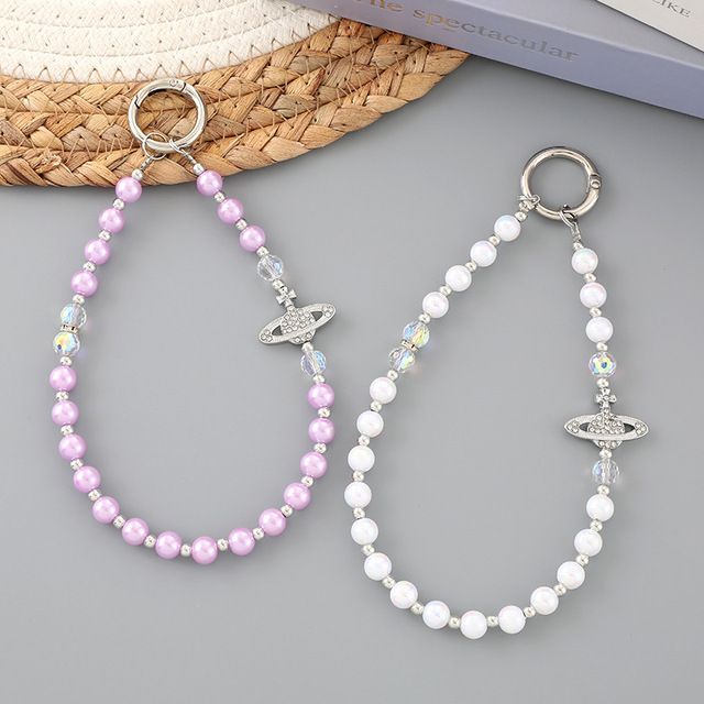 New Arrival Creative Baroque Pearl Phone Charm, Multi-Use Decorative Pendant for Phone Case, Keychain & Bag