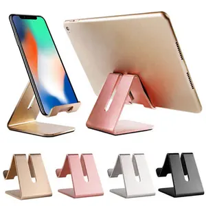 Aluminium Rose Gold Desktop Solid Tragbarer Universal-Schreibtischst änder für alle mobilen Smartphone-Tablet-Displays