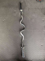 Barre Courbe de Musculation 1,2 m en Acier Durable EZ Curl pour Salle de Sport, Projet de Gymnastique, Entraînement Biceps Triceps, Musculation