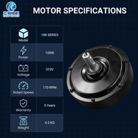 Moteur BLDC à rotor externe 170 tr/min, aimant permanent, 310 V, moteur de ventilateur sans balais pour ventilateur de plafond