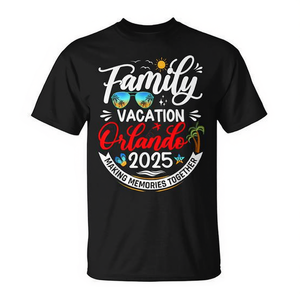 T-shirt assorti pour les vacances en famille à Orlando 2025, souvenir de voyage d'été - Product Image 2