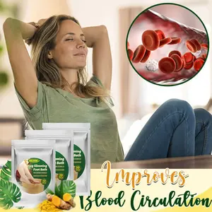 Bolsa de baño de pies de medicina hinesa, paquete de baño de ajenjo para pies de jengibre para remojo de pies para aliviar los músculos de la pantorrilla - Product Image 6