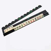 Ensemble de 4 pousseurs de Mahjong de luxe écologiques en acrylique à motif léopard, à bords festonnés, pour table de jeu de vanité moderne