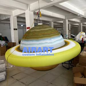 Planète gonflable de 1 m pour exposition muséale aérospatiale - Planètes suspendues gonflables LED personnalisées de grande taille - Planètes du système <span class=keywords><strong>solaire</strong></span> gonflables - Product Image 2